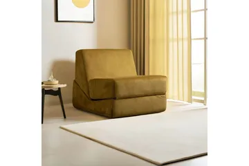 1-seters Sovesofa Dorielton Konvertibel Sennep - Sennep - Møbler - Sofaer - Sovesofaer