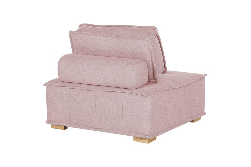 1-sitssoffa Beliani Tibro Beige, ljust trä Blush Pink||Light colored wood - Møbler - Sofaer - Modulsofaer - Midtmodul