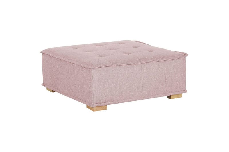 1-sitssoffa Beliani Tibro Beige, ljust trä Blush Pink||Light colored wood - Møbler - Sofaer - Modulsofaer - Midtmodul