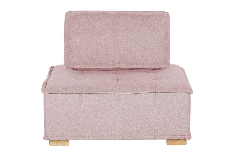 1-sitssoffa Beliani Tibro Beige, ljust trä Blush Pink||Light colored wood - Møbler - Sofaer - Modulsofaer - Midtmodul