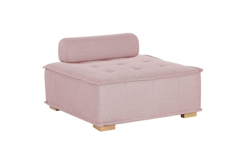 1-sitssoffa Beliani Tibro Beige, ljust trä Blush Pink||Light colored wood - Møbler - Sofaer - Modulsofaer - Midtmodul