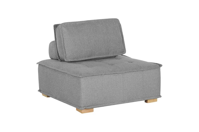 1-sitssoffa Beliani Tibro Beige, ljust trä Grey - Grå - Møbler - Sofaer - Modulsofaer - Midtmodul