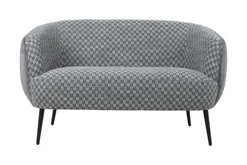 Accent 2-seter Dyp Sofa i Stoff med Metallben - Grå - Møbler - Sofaer - 2 seter sofa