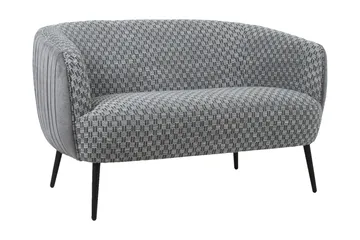 Accent 2-seter Dyp Sofa i Stoff med Metallben - Grå - Møbler - Sofaer - 2 seter sofa