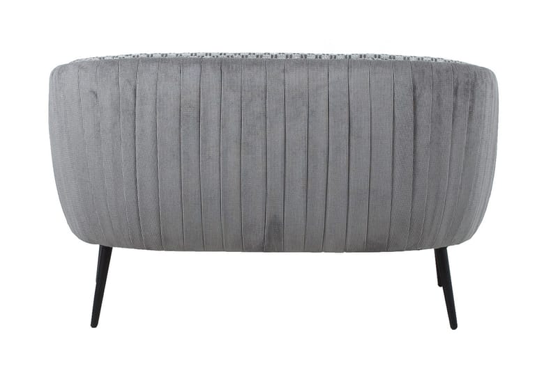 Accent 2-seter Dyp Sofa i Stoff med Metallben - Grå - Møbler - Sofaer - 2 seter sofa