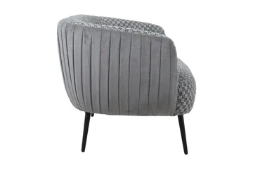 Accent 2-seter Dyp Sofa i Stoff med Metallben - Grå - Møbler - Sofaer - 2 seter sofa