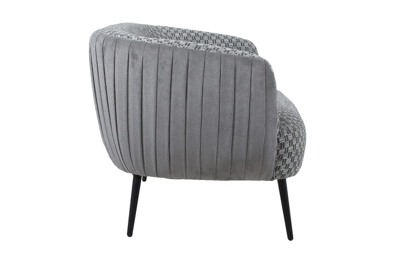 Accent 2-seter Dyp Sofa i Stoff med Metallben - Grå - Møbler - Sofaer - 2 seter sofa