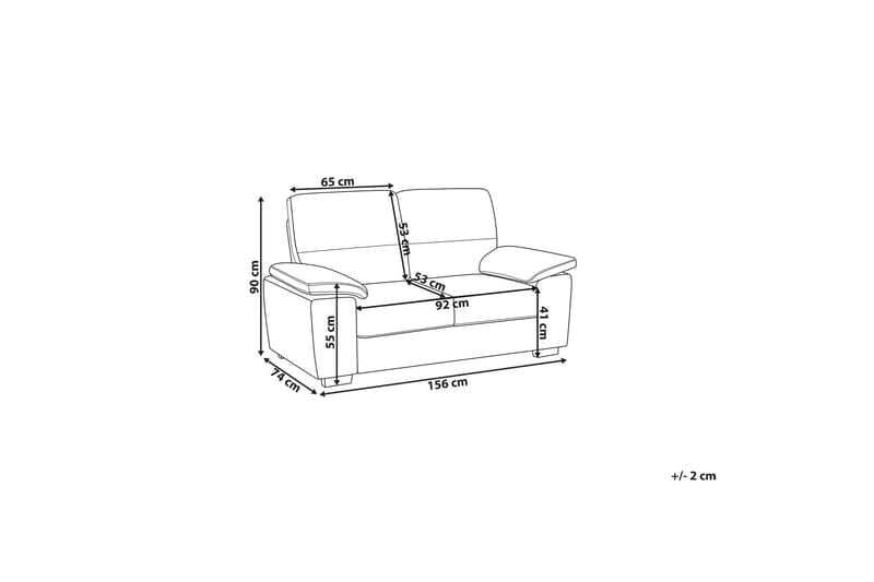 Adlyn Sofa 2-seter Kunstlær - Brun - Møbler - Sofaer - 2 seter sofa