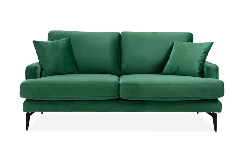 Andary 2-seters Sofa, Grønn/Svart