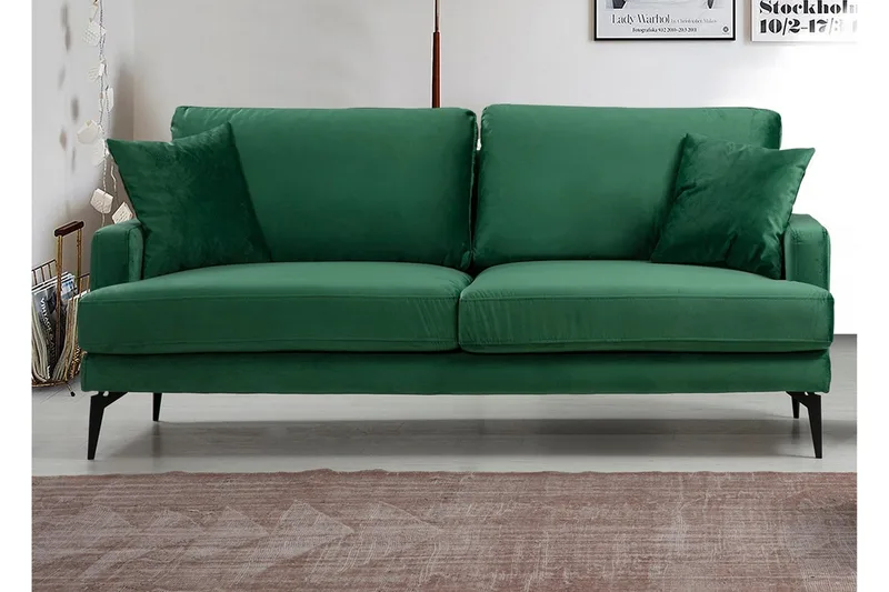 Andary 2-seters Sofa - Grønn/Svart - Møbler - Sofaer - 2 seter sofa