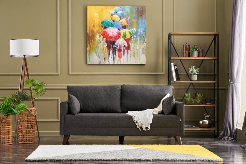 Antigua 2-seters Sofa - Anstrasitt/Natur - Møbler - Sofaer - 2 seter sofa