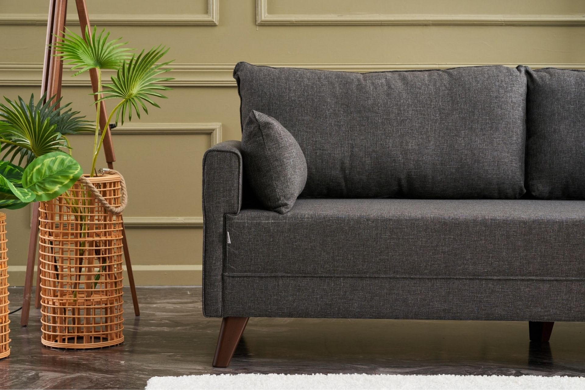 Antigua 2-seters Sofa - Anstrasitt/Natur - Møbler - Sofaer - 2 seter sofa