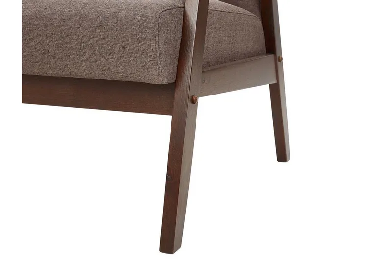 Asnes 2-seter Sofa i Stoff med Treramme - Brun - Møbler - Sofaer - 2 seter sofa