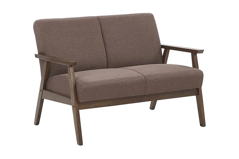 Asnes 2-seter Sofa i Stoff med Treramme - Brun - Møbler - Sofaer - 2 seter sofa