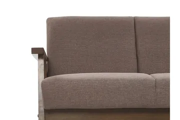 Asnes 2-seter Sofa i Stoff med Treramme - Brun - Møbler - Sofaer - 2 seter sofa