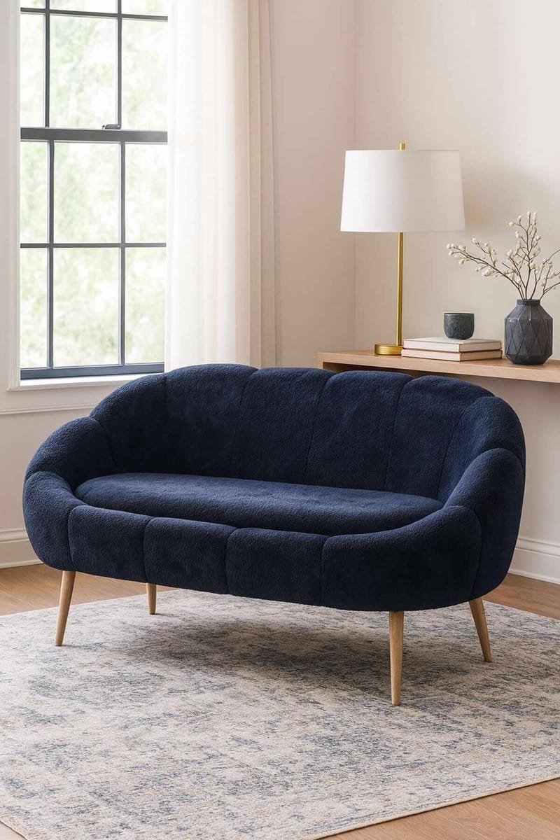 2-seters sofa Atelier Del Sofa Lida (130 x 105 x 50 cm) Antrasitt - Antrasitt - Møbler - Sofaer - 2 seter sofa