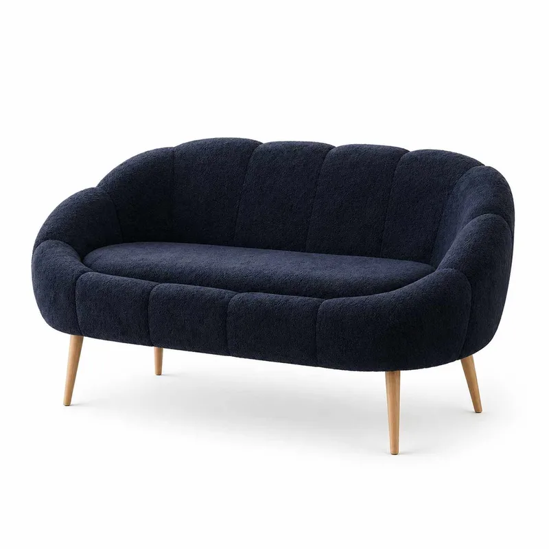 2-seters sofa Atelier Del Sofa Lida (130 x 105 x 50 cm) Antrasitt, Antrasitt