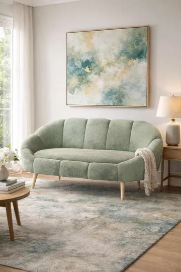 2-seters sofa Atelier Del Sofa Lida (130 x 105 x 50 cm) Grønn - Møbler - Sofaer - 2 seter sofa
