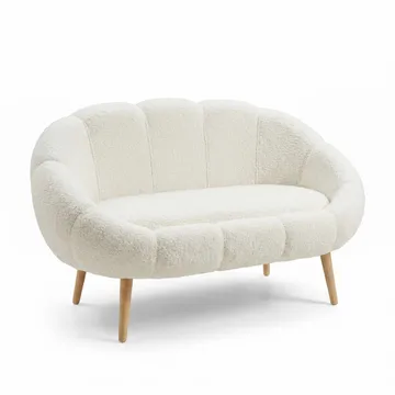 2-seters sofa Atelier Del Sofa Lida (130 x 105 x 50 cm) Hvit