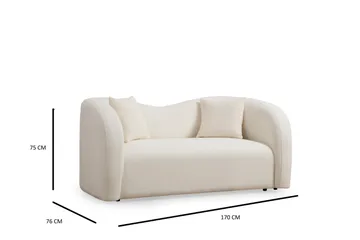 Azoula Sofa 2-seter - Beige - Møbler - Sofaer - 2 seter sofa