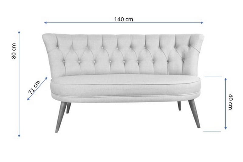 Barnello 2-Seter Sofa - Beige - 2 seter sofa
