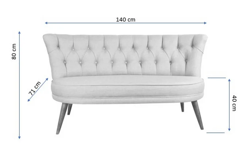 Barnello 2-Seter Sofa - Blå - Møbler - Sofaer - 2 seter sofa