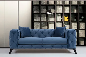 Beachport 2-seters Sofa - Blå/Svart - Møbler - Sofaer - 2 seter sofa
