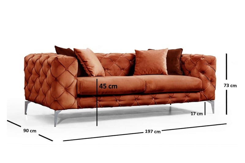 Beachport Sofa 2-seters - Oransje - Møbler - Sofaer - 2 seter sofa