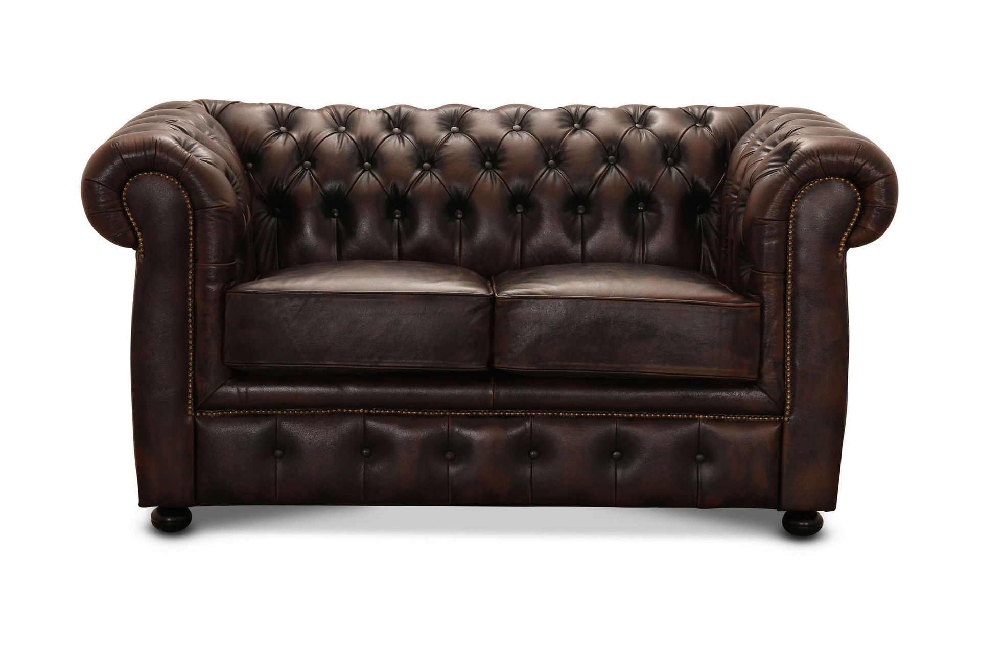 Birmingham Sofa 2-seters - Sofa lær/spalt brun - Møbler - Sofaer - 2 seter sofa