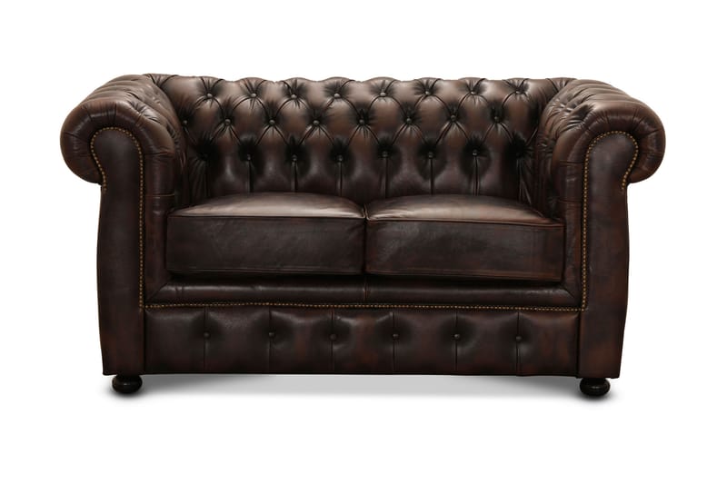 Birmingham Sofa 2-seters - Sofa lær/spalt brun - Møbler - Sofaer - 2 seter sofa
