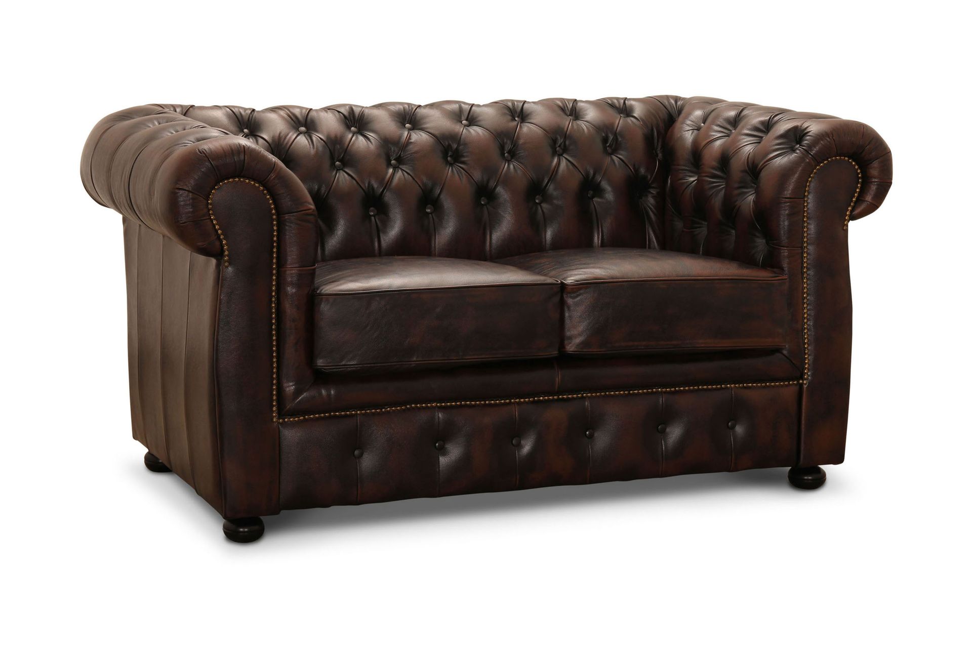 Birmingham Sofa 2-seters - Sofa lær/spalt brun - Møbler - Sofaer - 2 seter sofa