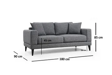 Bitanya 2-Seter Sofa - Grå - Møbler - Sofaer - 2 seter sofa