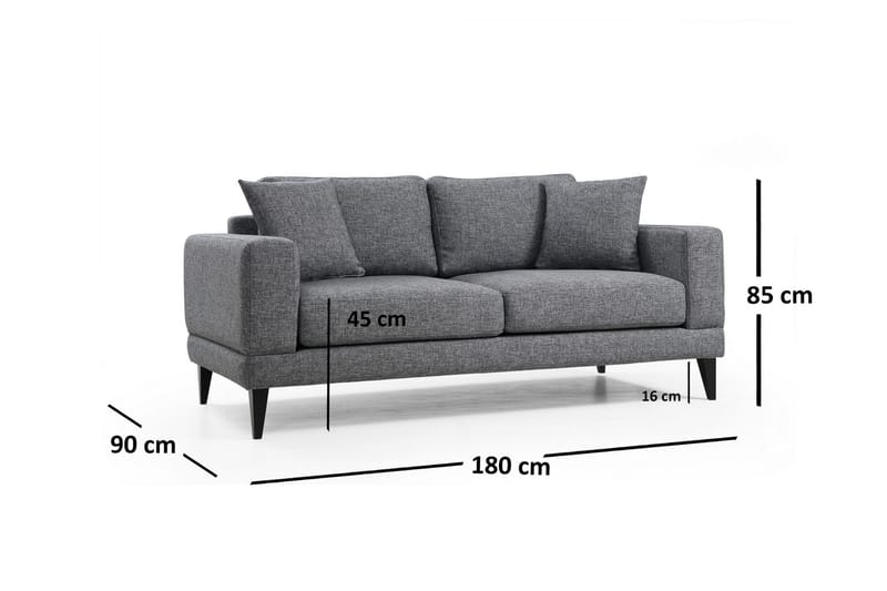 Bitanya 2-Seter Sofa - Grå - Møbler - Sofaer - 2 seter sofa