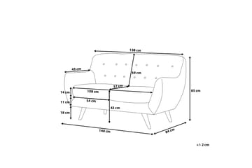 Bodo Sofa 2-Seter - Tre / Natur - Møbler - Sofaer - 2 seter sofa