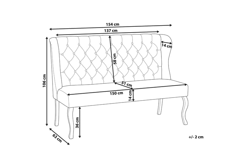 Brunnberg 2-seters Sofa - Mørkegrå - 2 seter sofa