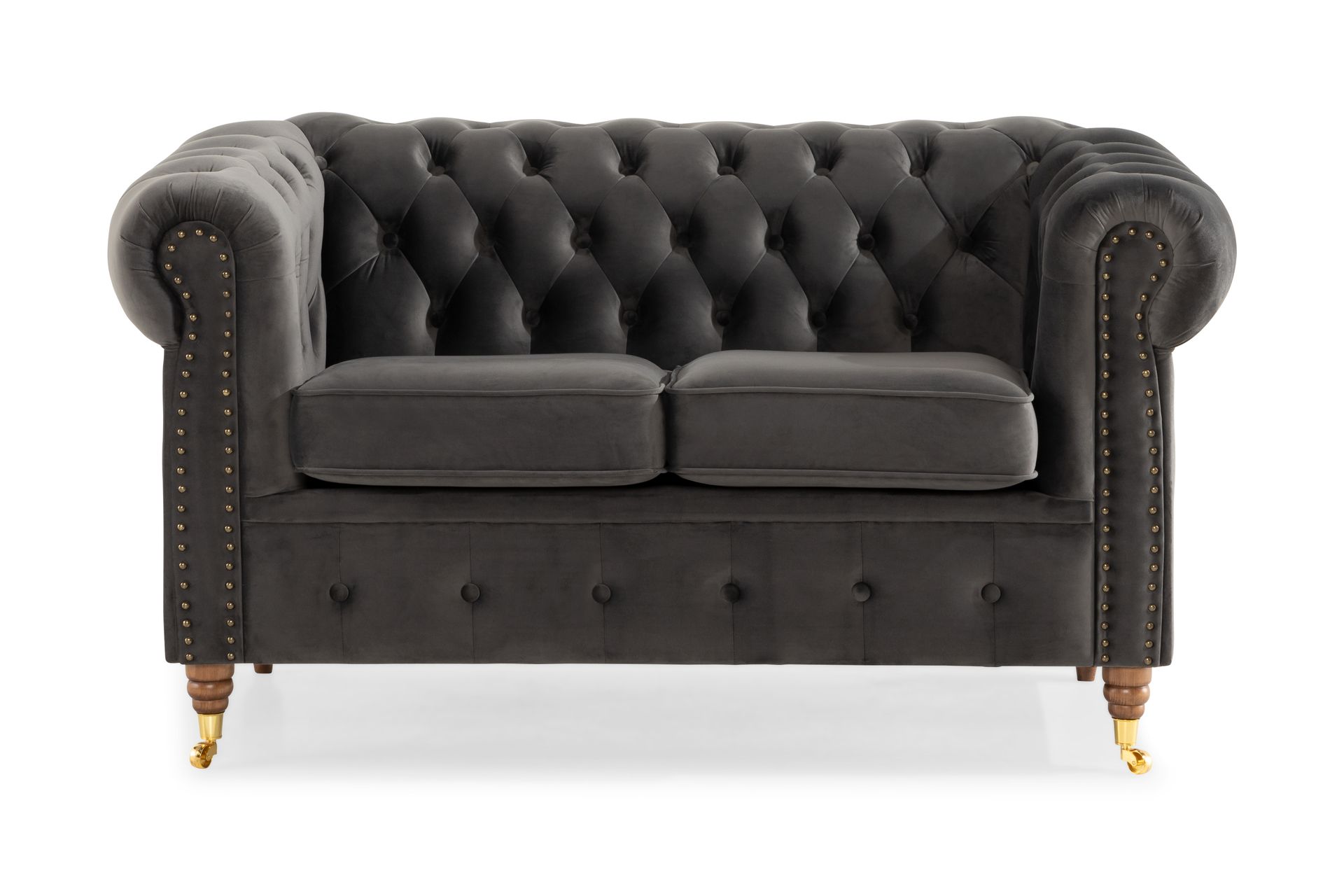 Chesterfield Deluxe 2-seter Sofa - Grå - Møbler - Sofaer - 2 seter sofa