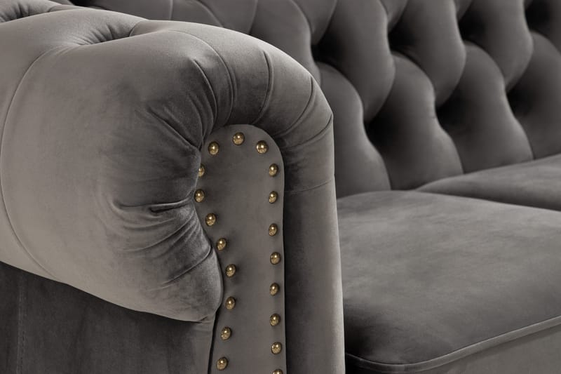 Chesterfield Deluxe 2-seter Sofa - Grå - Møbler - Sofaer - 2 seter sofa