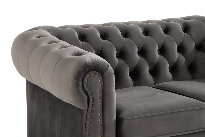 Chesterfield Deluxe 2-seter Sofa - Grå - Møbler - Sofaer - 2 seter sofa