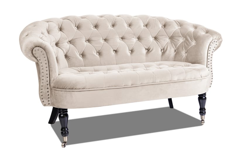 Chesterfield Ludovic Sofa 2-seters - Beige - 2 seter sofa - Chesterfield sofaer - Fløyel sofaer