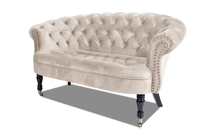 Chesterfield Ludovic Sofa 2-seters - Beige - 2 seter sofa - Chesterfield sofaer - Fløyel sofaer