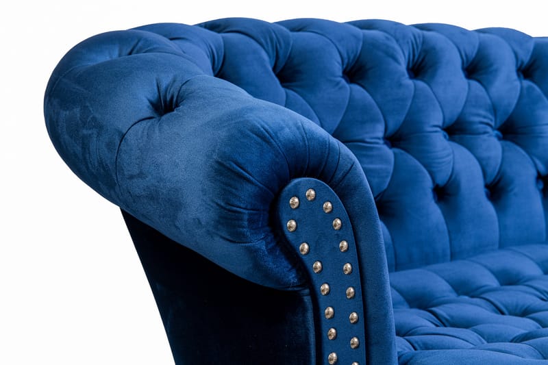 Chesterfield Ludovic Sofa 2-seters - Blå - 2 seter sofa - Chesterfield sofaer - Fløyel sofaer