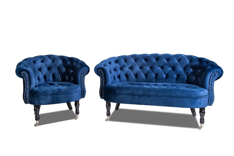 Chesterfield Ludovic Sofa 2-seters - Blå - Møbler - Sofaer - 2 seter sofa