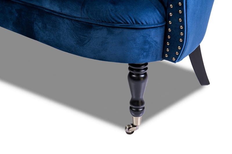 Chesterfield Ludovic Sofa 2-seters - Blå - 2 seter sofa - Chesterfield sofaer - Fløyel sofaer