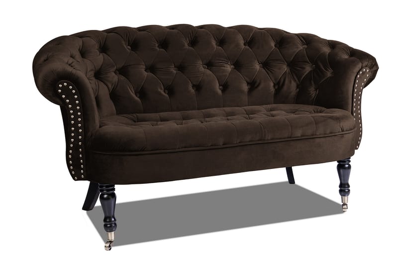 Chesterfield Ludovic Sofa 2-seters - Brun - 2 seter sofa - Chesterfield sofaer - Fløyel sofaer