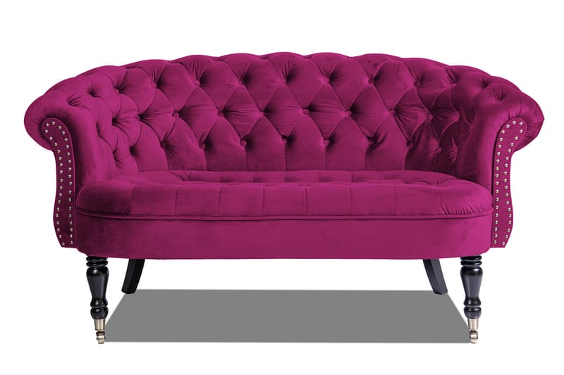 Chesterfield Ludovic Sofa 2-seters - Cerise - 2 seter sofa - Chesterfield sofaer - Fløyel sofaer