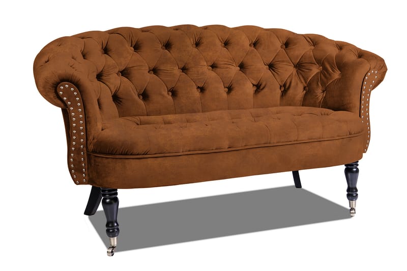 Chesterfield Ludovic Sofa 2-seters - Konjakk - 2 seter sofa - Chesterfield sofaer - Fløyel sofaer