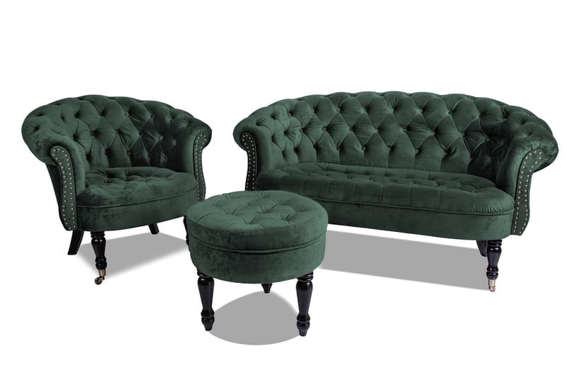 Chesterfield Ludovic Sofa 2-seters - Mørkegrønn - Møbler - Sofaer - 2 seter sofa