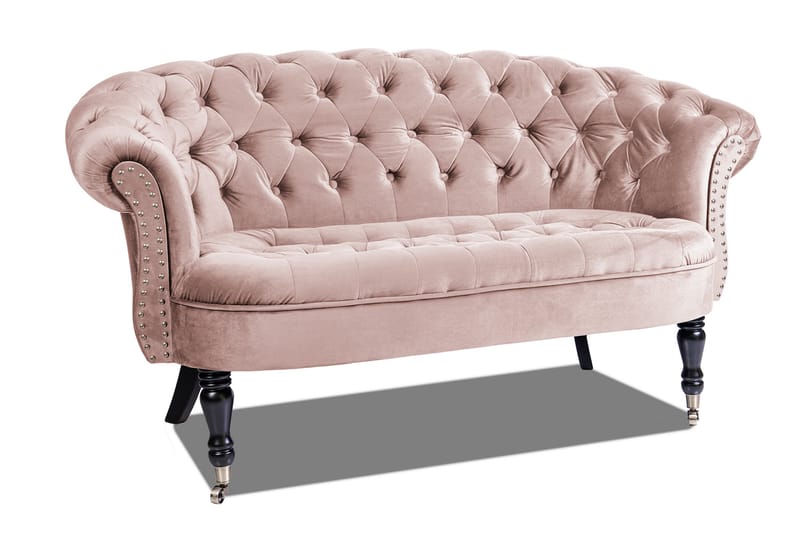 Chesterfield Ludovic Sofa 2-seters - Rosa - 2 seter sofa - Chesterfield sofaer - Fløyel sofaer