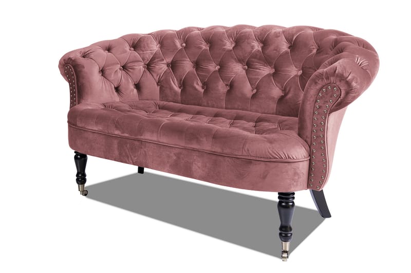 Chesterfield Ludovic Sofa 2-seters - Rosa - 2 seter sofa - Chesterfield sofaer - Fløyel sofaer