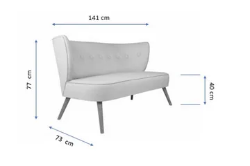 Clivocast 2-Seter Sofa - Beige - Møbler - Sofaer - 2 seter sofa